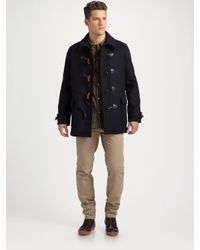 A.P.C. | Blue Classic Wool Duffle Coat for Men | Lyst