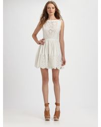 Opening Ceremony | White Eyelet Pinafore Dress | Lyst