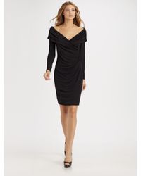 St. John | Black Matte Jersey Dress | Lyst