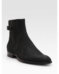 Dior Homme | Black Buffalo Leather Ankle Boots for Men | Lyst