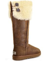 over knee shearling boots