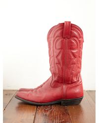 free people red cowboy boots