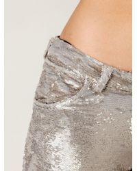 Lyst - Free People Distressed Sequin Pants in Metallic
