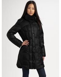 Cole Haan | Black Packable Puffer Coat | Lyst
