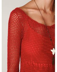 Lyst - Free People Belle Sweater Knit Dress In Red