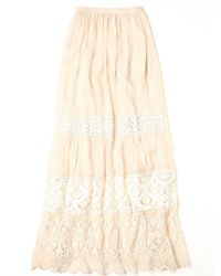 Lyst - Free People Demure Lace Maxi Skirt in White