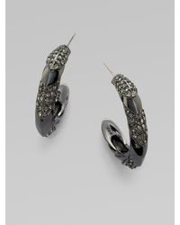 Giles & Brother | Black Armor Hoop Earrings | Lyst