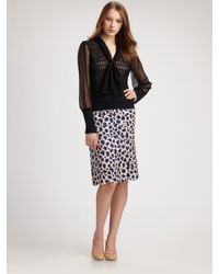 Tory Burch | Blue Meri Silk/bamboo Skirt | Lyst