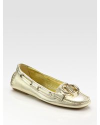 Dior | Cd Metallic Leather Loafers | Lyst