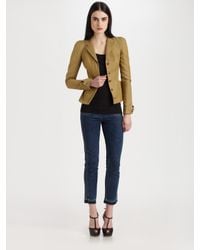 Alexander McQueen | Natural Cotton/silk Peplum Jacket | Lyst