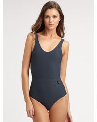 Chloé | Gray Scoop Back Sporty One-piece Swimsuit | Lyst