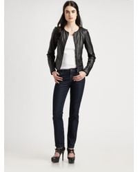 Lafayette 148 New York | Black Quilted Lambskin Jacket | Lyst