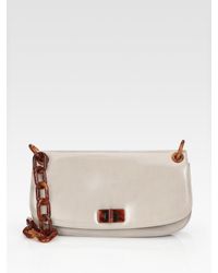 Prada | Gray Madras Turnlock Chain Bag | Lyst