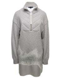 Alexander Wang | Gray Quilted Needlepoint Dress | Lyst