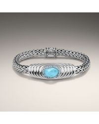 John Hardy | Blue Oval Station Bracelet | Lyst
