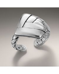 John Hardy | Metallic Diagonal Square Kick Cuff | Lyst