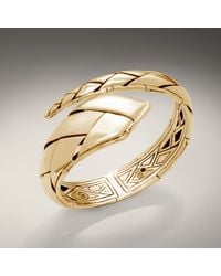 John Hardy | Metallic Diagonal Overlap Cuff | Lyst