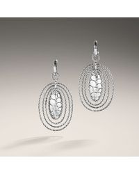 John Hardy | Metallic Oval Hoop Drop Earrings | Lyst
