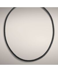 John Hardy | Black Woven Leather Necklace for Men | Lyst
