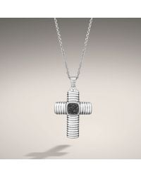 John Hardy | Metallic Large Cross Pendant On Leather Cord for Men | Lyst