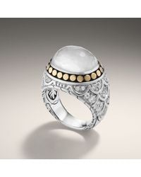 John Hardy | Green Oval Cabochon Ring | Lyst