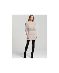 Alice + Olivia | Natural Fifi Knit Tunic with Scarf | Lyst