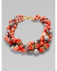 Alexis Bittar | Red Beaded Multi-strand Necklace | Lyst