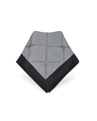Emporio Armani | Gray Signature Printed Silk Bandana | Lyst