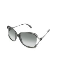 Giorgio Armani | Black Open Lens Logo Round Sunglasses | Lyst