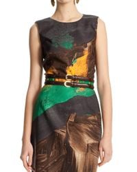 Oscar de la Renta | Brown Leather Double Strap Belt | Lyst