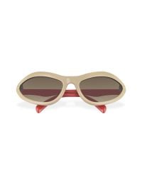Prada - Natural Logo Plastic Sunglasses - Lyst