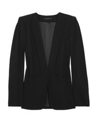 Theory | Blue Hydric Medora Collarless Wool-blend Blazer | Lyst