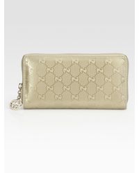 Gucci | Metallic Gg Pierce Zip-around Wallet | Lyst
