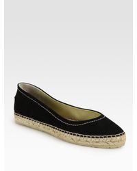 Jimmy Choo | Black Pow Espadrille Flat | Lyst