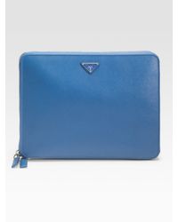 Prada | Blue Saffiano Travel Case For Ipad for Men | Lyst