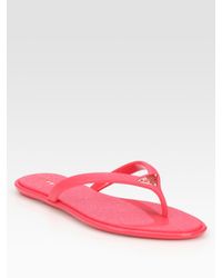 Prada | Pink Flat Sandals | Lyst