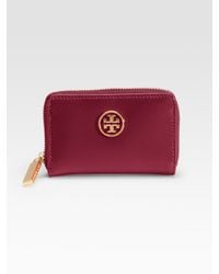 Tory Burch | Red Robinson Patent Leather Zip Coin Case | Lyst