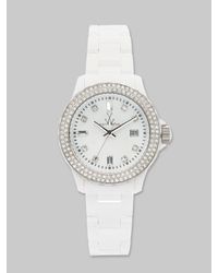 Toy Watch | White Crystal Bezel Plasteramic Watch | Lyst