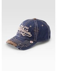 True Religion | Blue Script Logo Baseball Cap for Men | Lyst