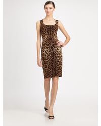 Dolce & Gabbana | Multicolor Silk Leopard Print Dress | Lyst