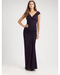 Tadashi Shoji | Purple Jersey Gown | Lyst