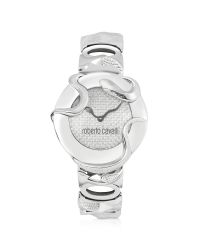 Roberto Cavalli | White Snake - Diamond Dust Bracelet Watch | Lyst