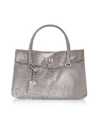 Roccobarocco - Gray Sally - Croco-stamped Satchel Bag - Lyst