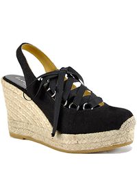 Bettye Muller | Tatou - Black Canvas Closed Slingback Espadrille | Lyst