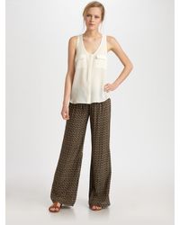 Joie | White Balsa Silk Pocket Racerback Blouse | Lyst