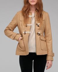 Tulle | Natural Short Coat with Toggle | Lyst