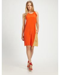 3.1 Phillip Lim | Red Sleeveless Leopard Print Ruffle Dress | Lyst