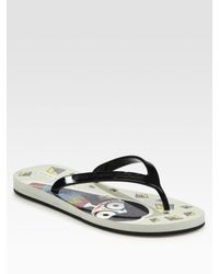 Marc By Marc Jacobs | Black Thong Flip Flops | Lyst