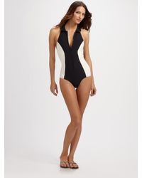 Lisa Marie Fernandez | Black The Daphne Maillot High-neck Swimsuit | Lyst
