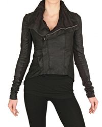 Rick Owens | Black Blister Leather Biker Jacket | Lyst
